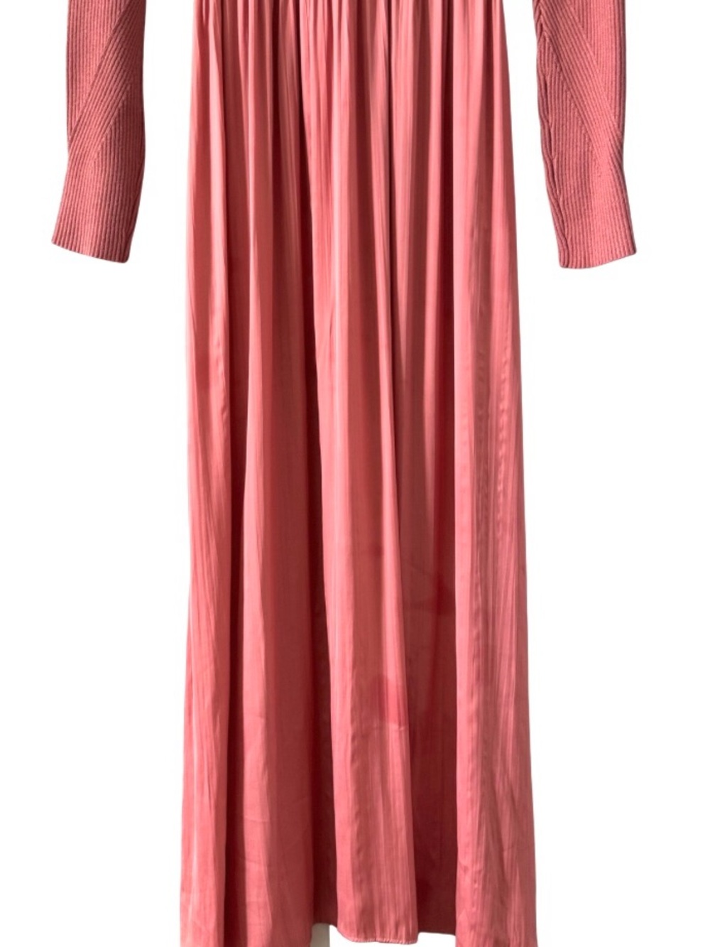 Anthropologie Thea Twofer Sweater Rib-Knit Maxi Dress in Dusty Rose - Picture 4 of 11